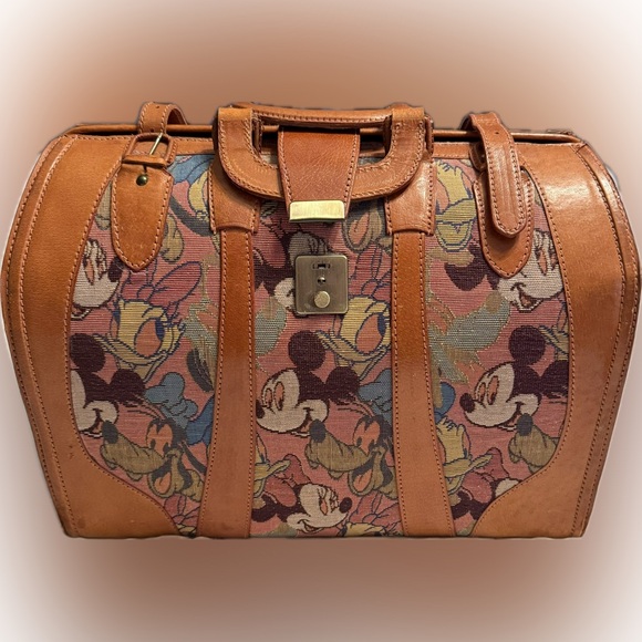 mickey & co Handbags - Disney Mickey Mouse Leather Trim Duffel Bag
